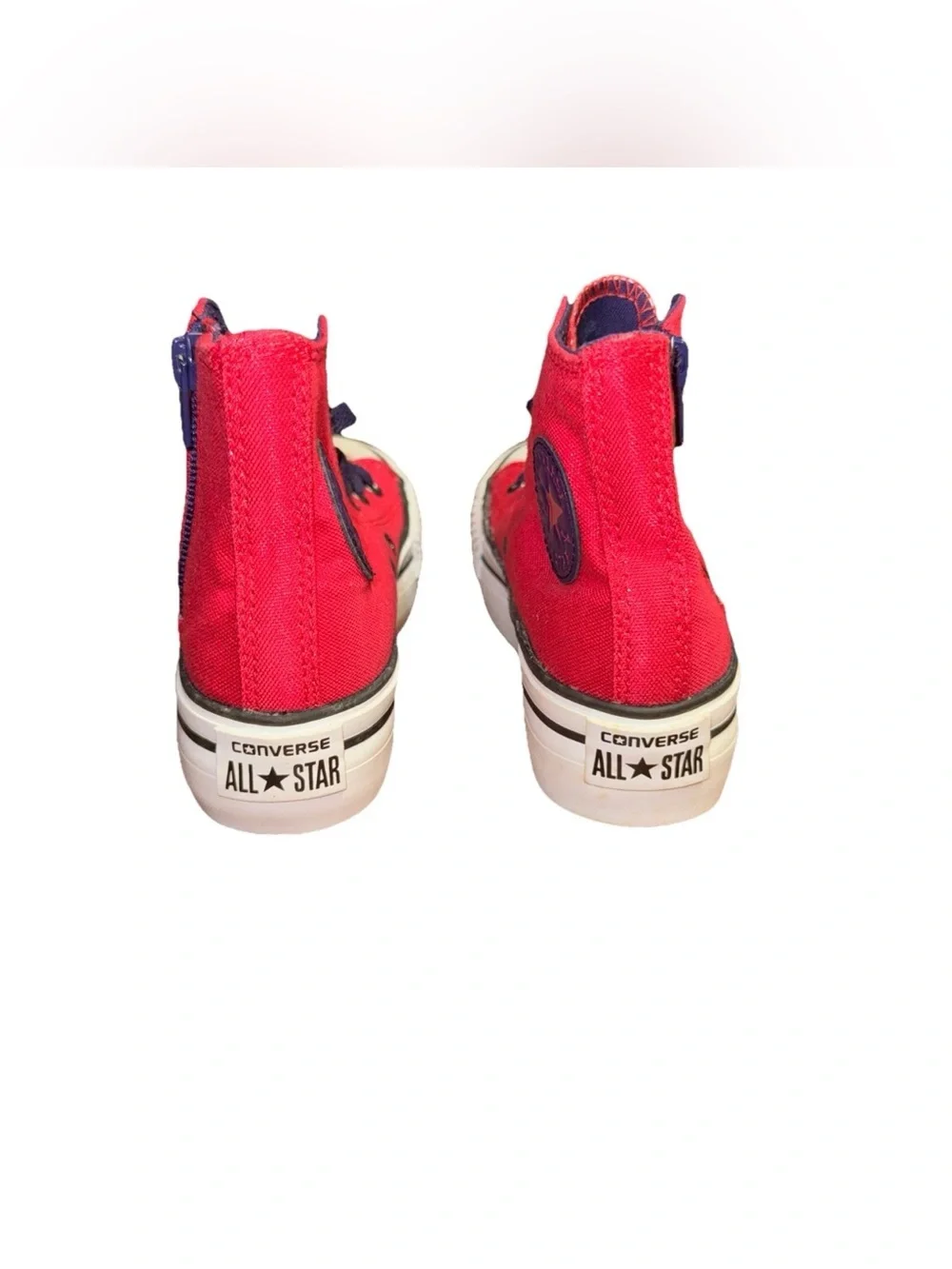 Converse All Star Hot Pink Side Zip Platform Hi‎ Top Sneakers Youth Size 13 READ